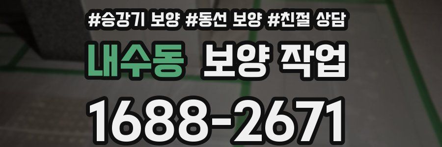 내수동 보양 작업