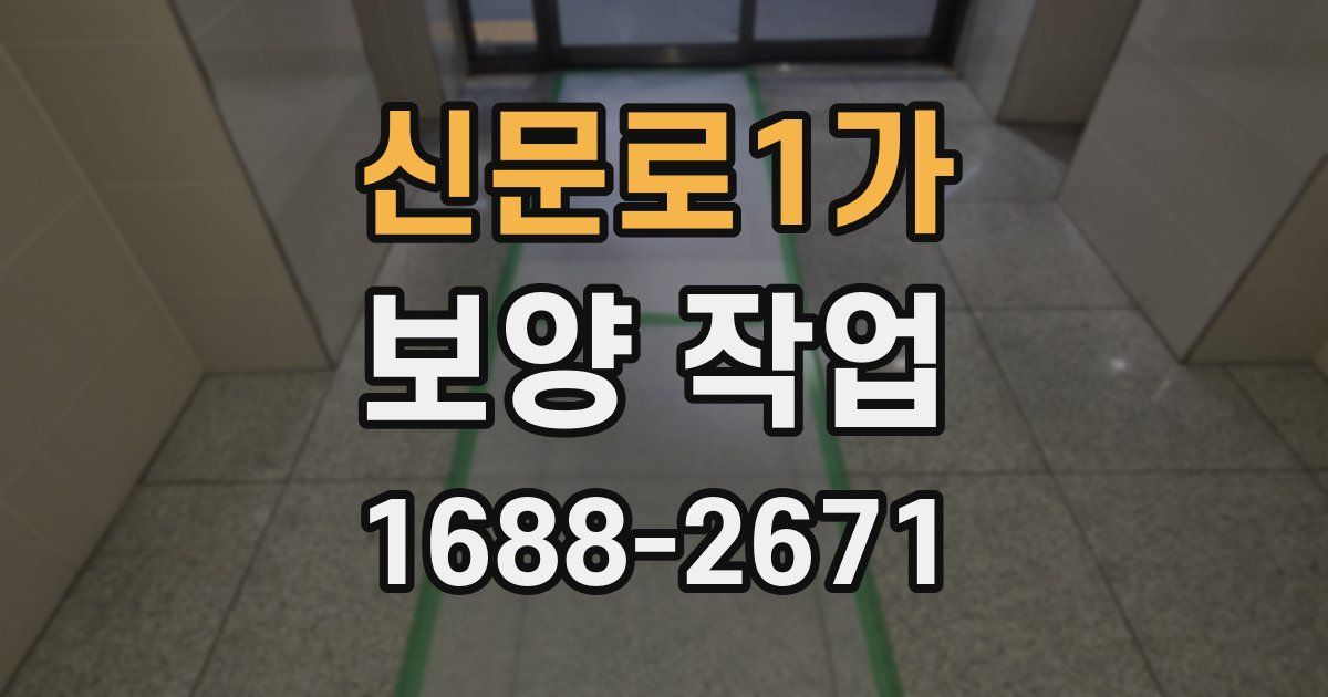 신문로1가 보양 작업