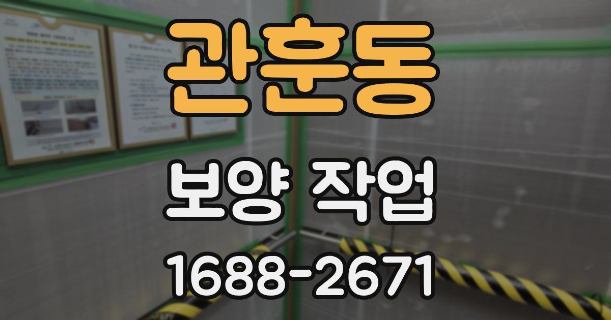 관훈동 보양 작업