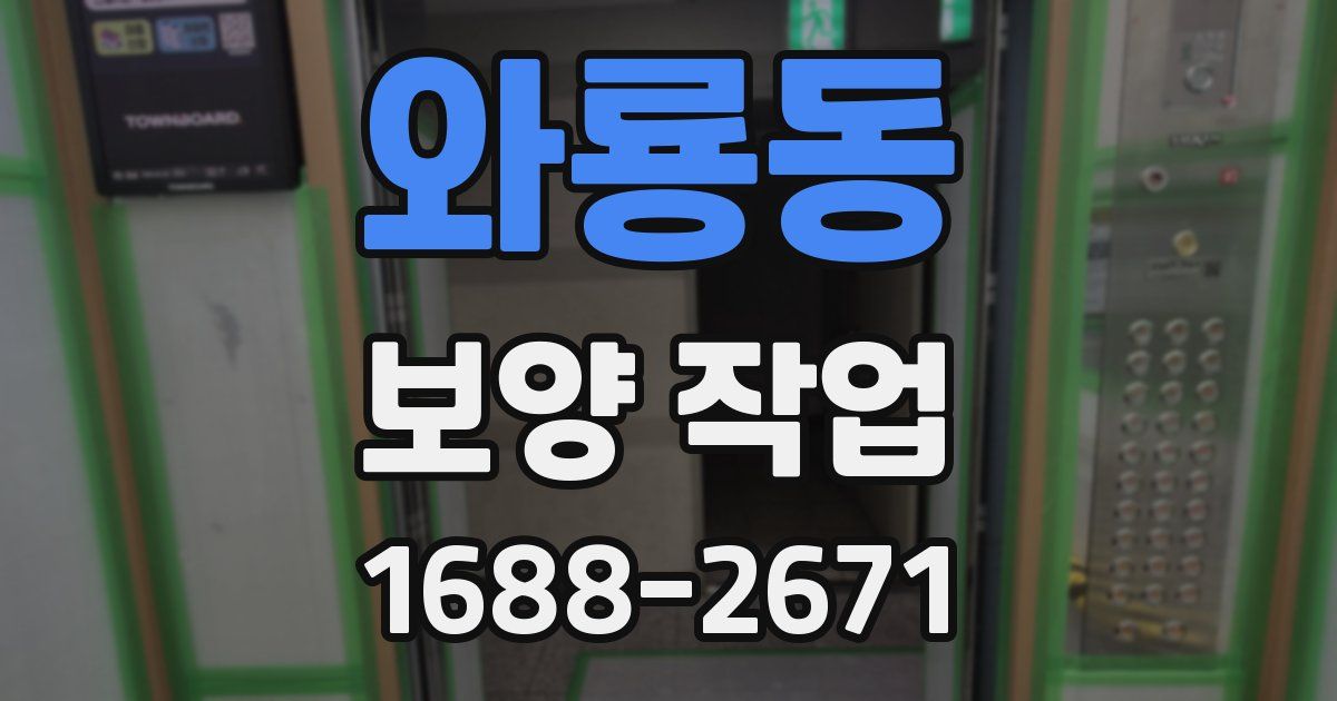 와룡동 보양 작업