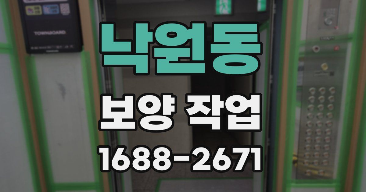 낙원동 보양 작업