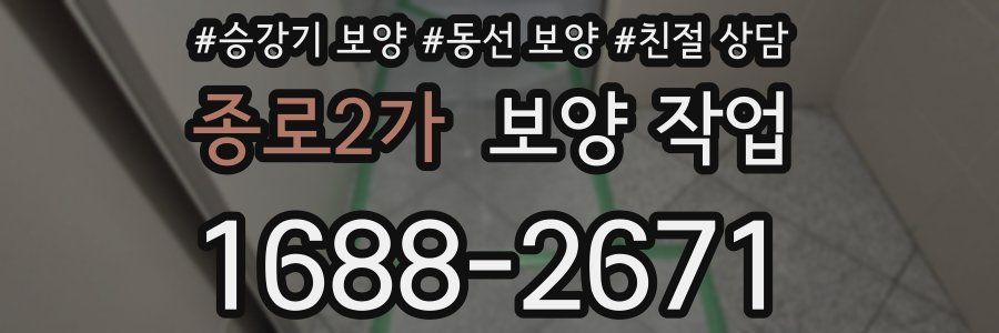 종로2가 보양 작업