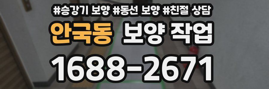 안국동 보양 작업