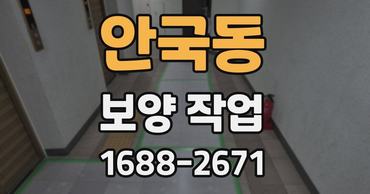 안국동 보양 작업