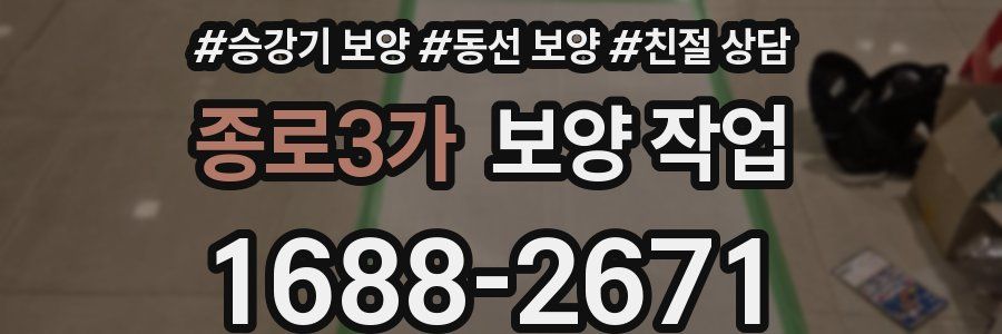 종로3가 보양 작업