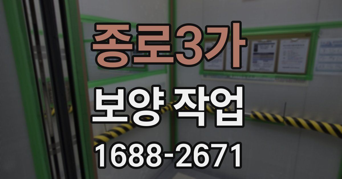 종로3가 보양 작업