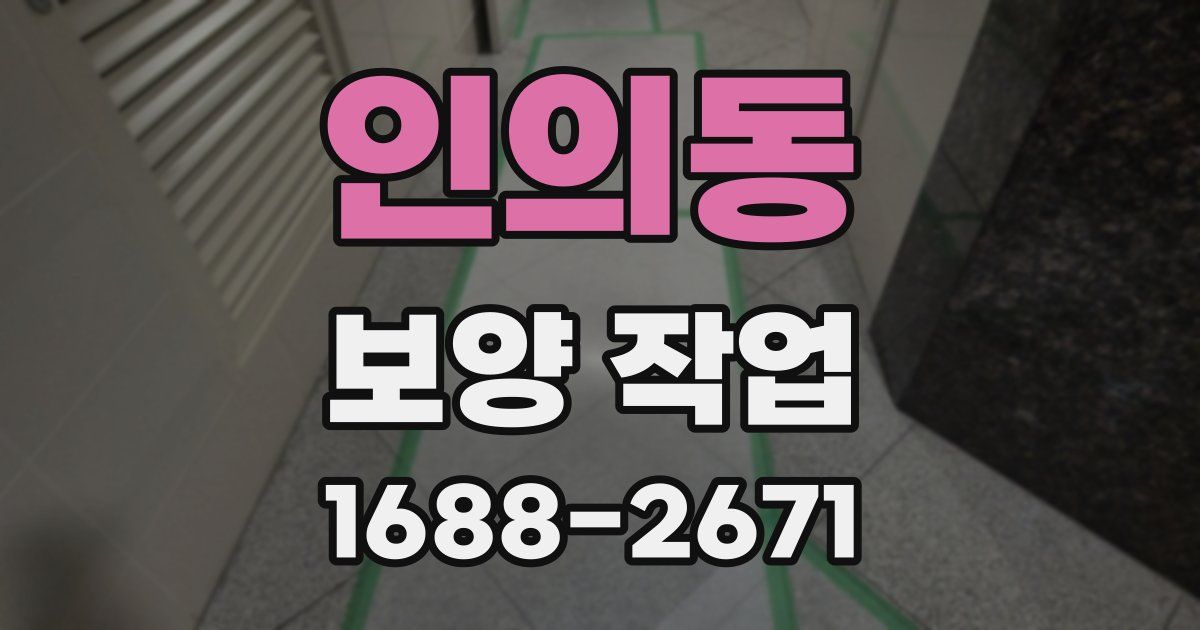 인의동 보양 작업