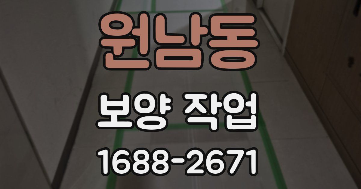 원남동 보양 작업