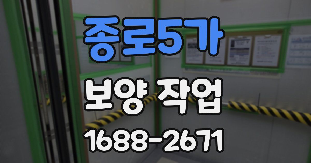 종로5가 보양 작업