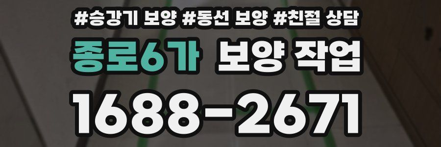 종로6가 보양 작업