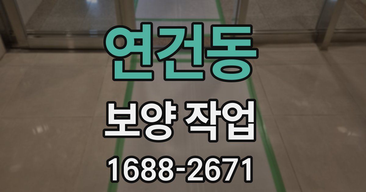 연건동 보양 작업