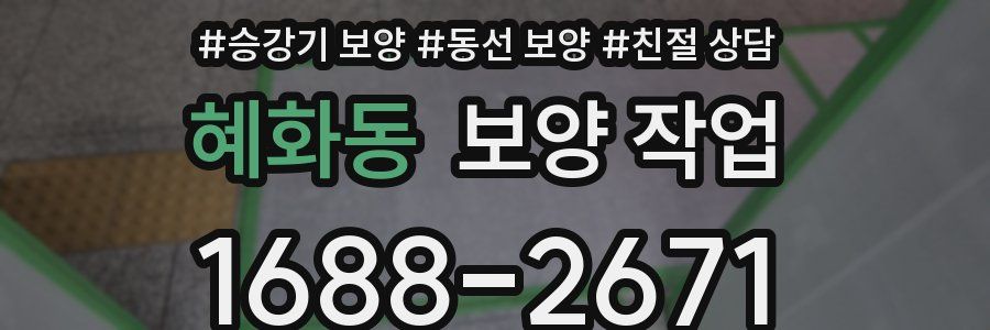 혜화동 보양 작업