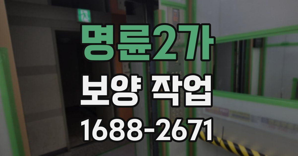 명륜2가 보양 작업