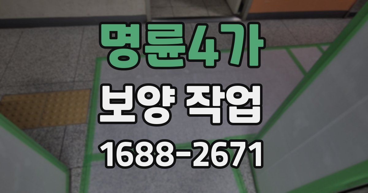 명륜4가 보양 작업