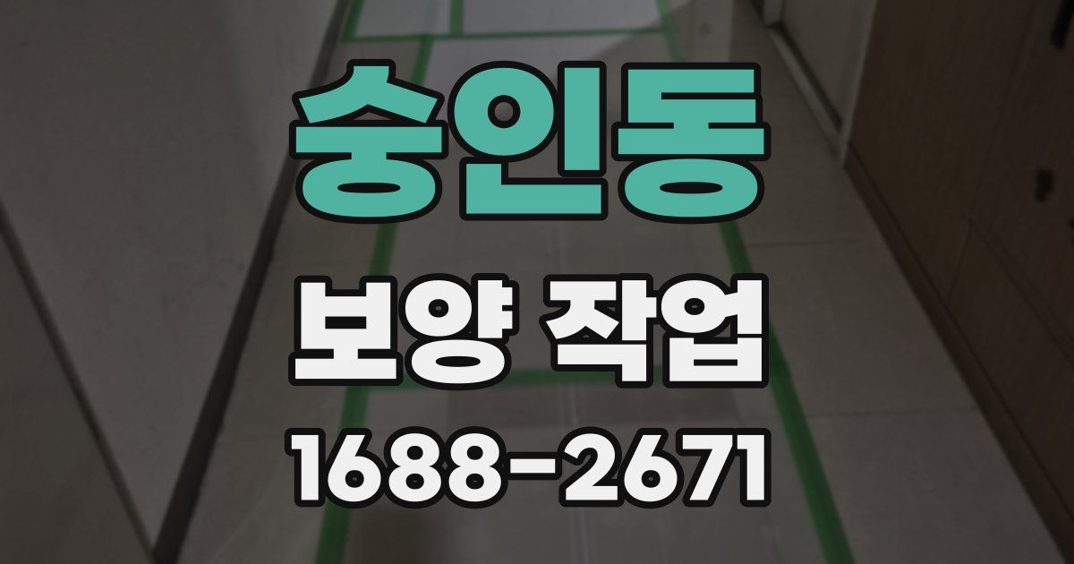 숭인동 보양 작업