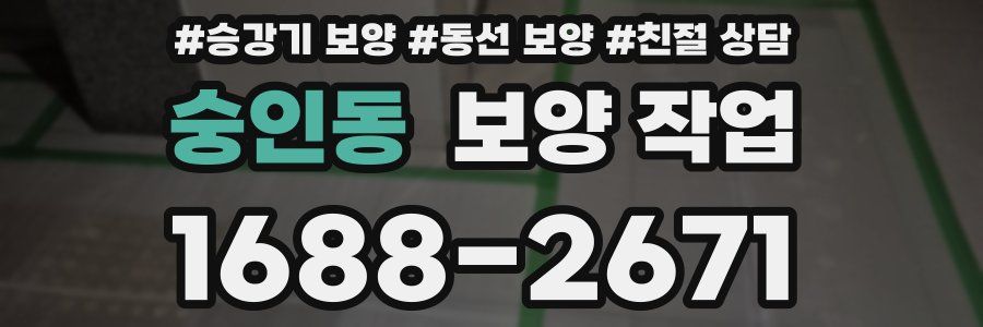 숭인동 보양 작업