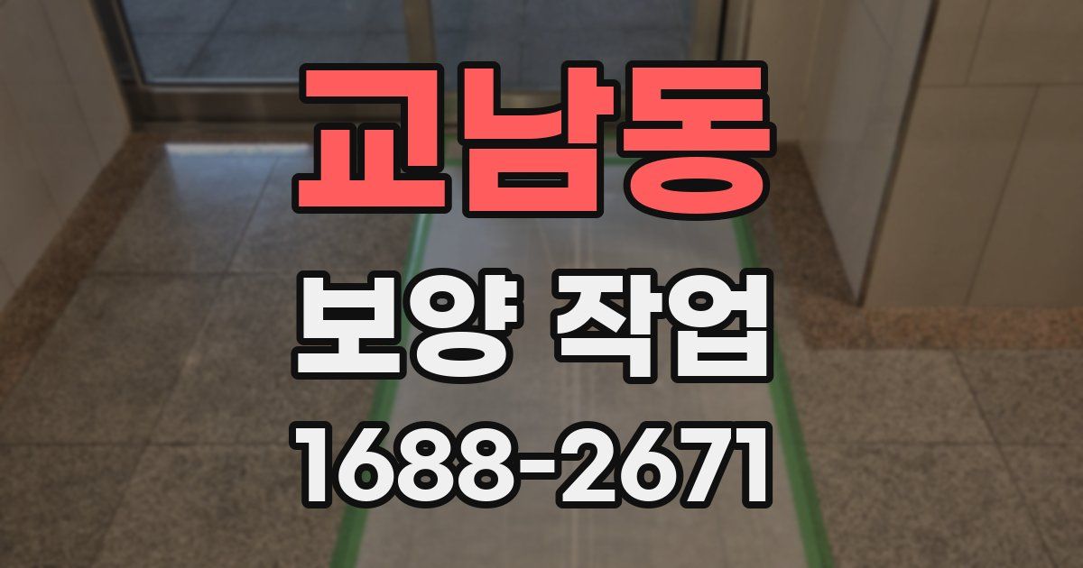 교남동 보양 작업