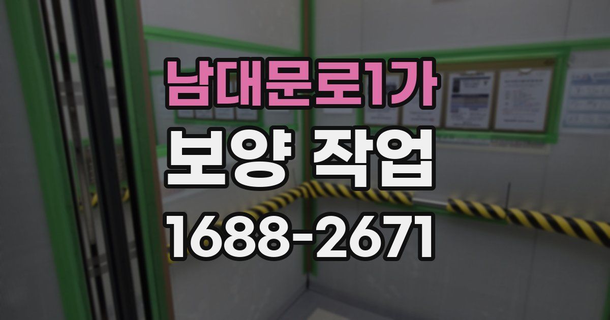 남대문로1가 보양 작업