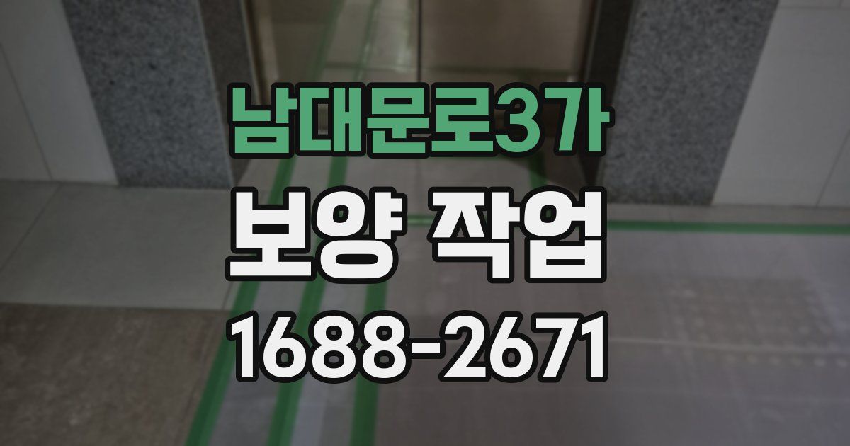 남대문로3가 보양 작업