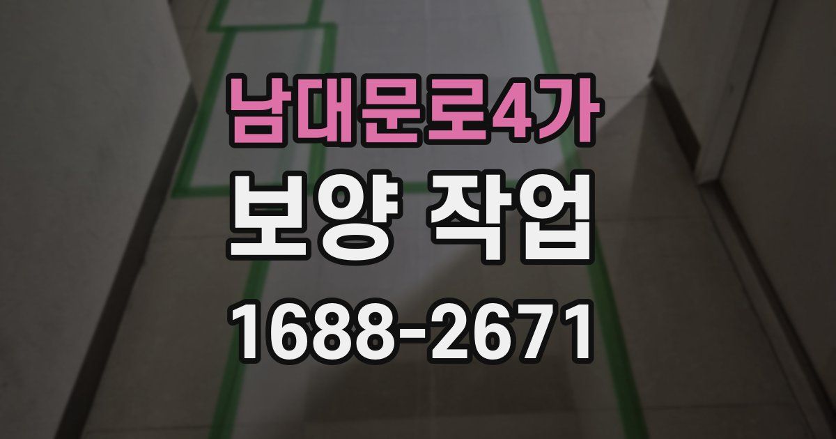 남대문로4가 보양 작업