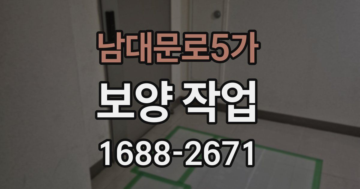 남대문로5가 보양 작업