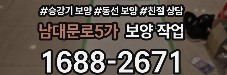 남대문로5가 보양 작업