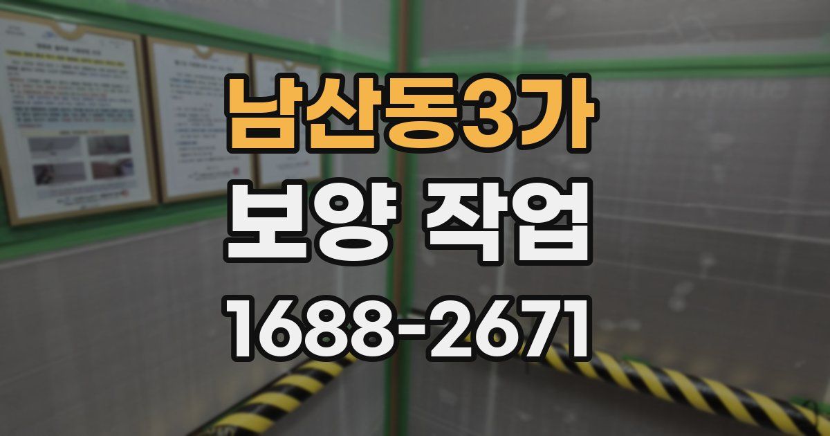 남산동3가 보양 작업