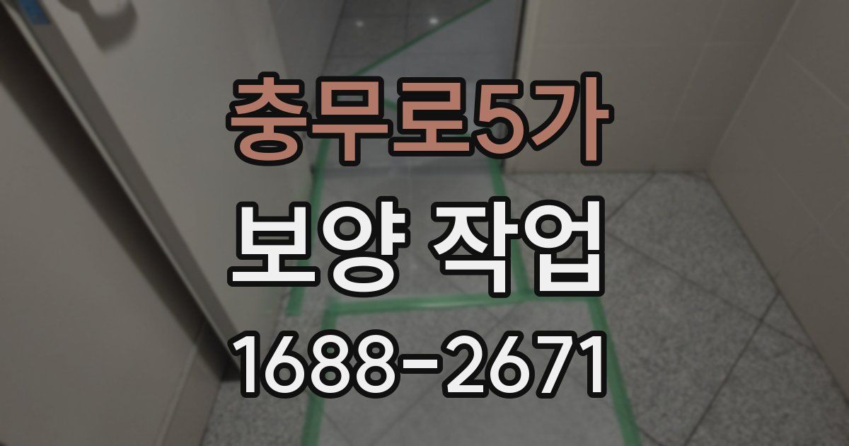 충무로5가 보양 작업