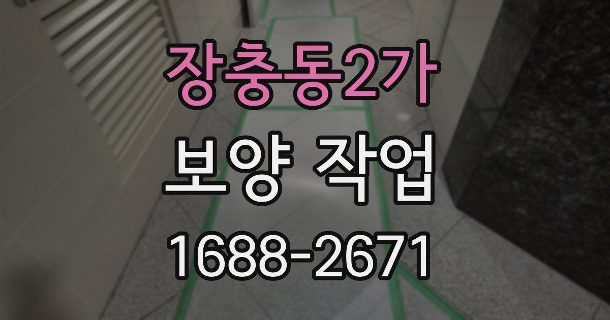 장충동2가 보양 작업