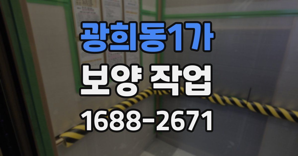광희동1가 보양 작업