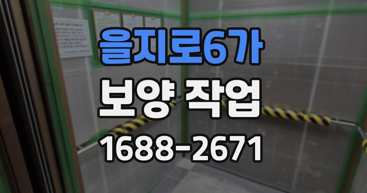 을지로6가 보양 작업