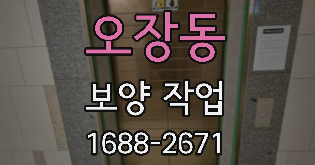 오장동 보양 작업