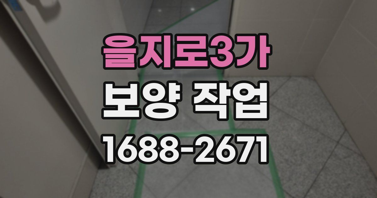을지로3가 보양 작업