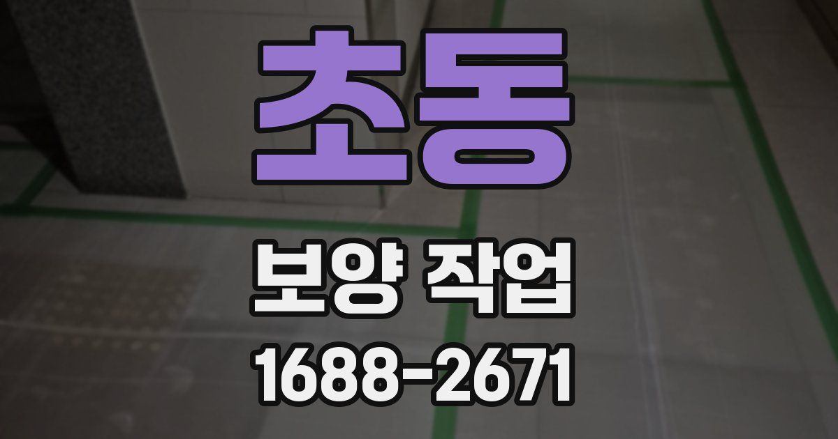 초동 보양 작업