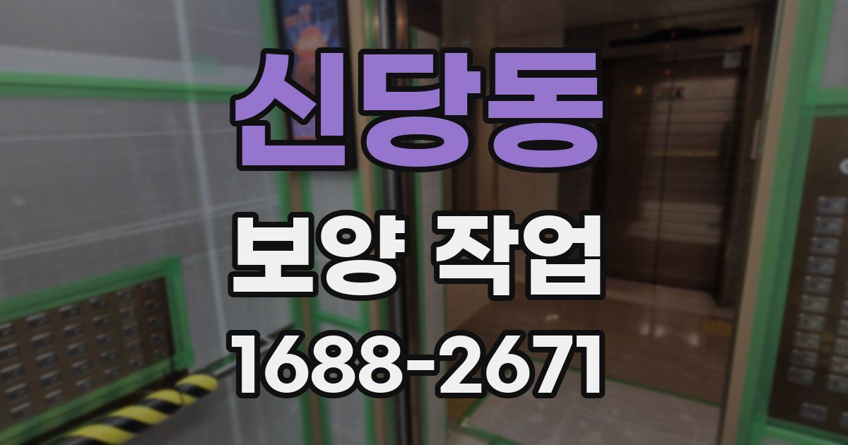신당동 보양 작업