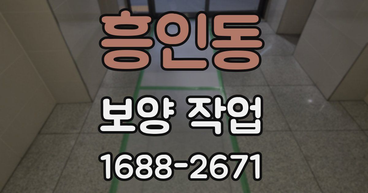 흥인동 보양 작업