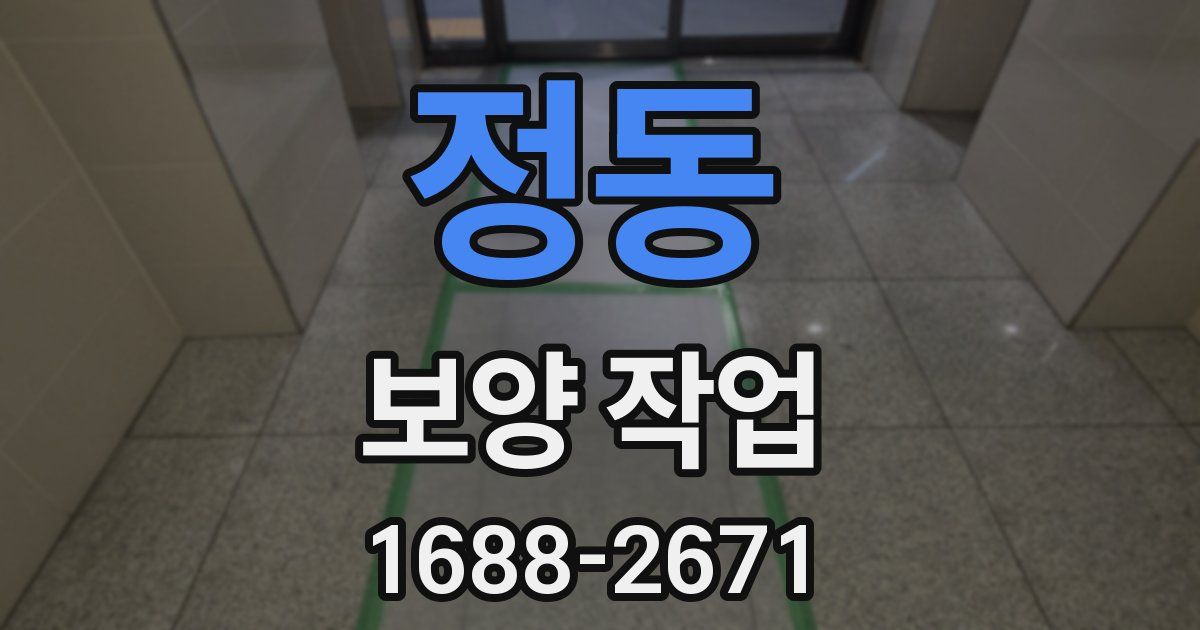 정동 보양 작업