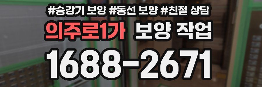 의주로1가 보양 작업