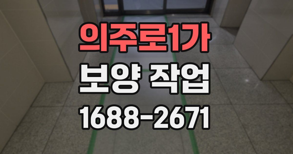 의주로1가 보양 작업