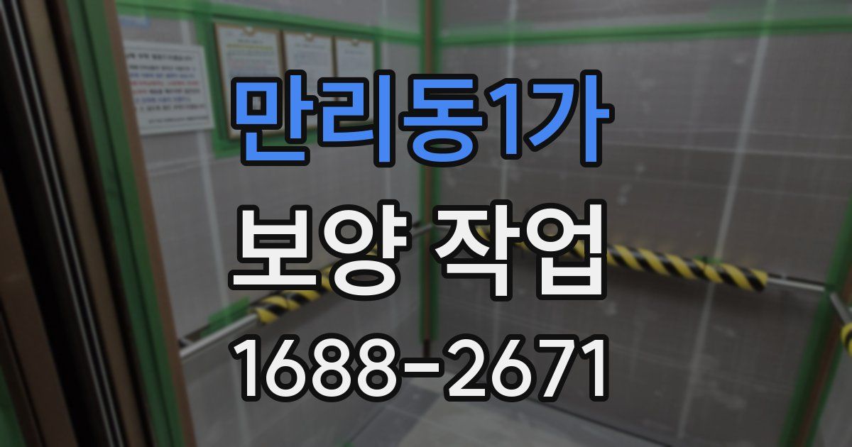 만리동1가 보양 작업