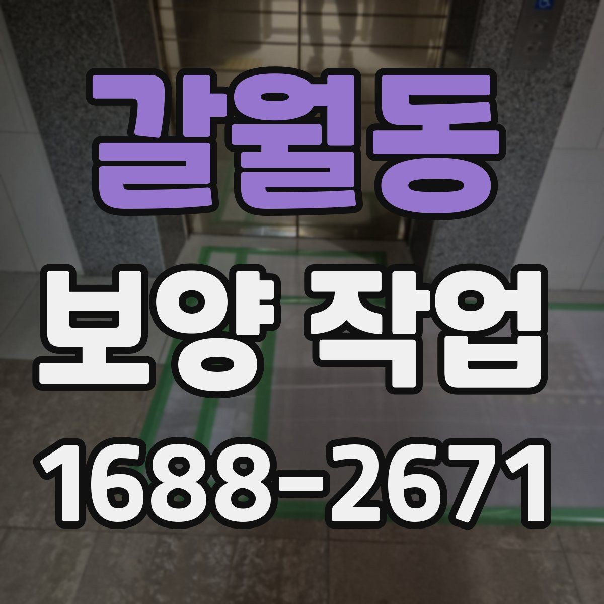 갈월동 보양 작업 전후 비교로 보는 관리 차이