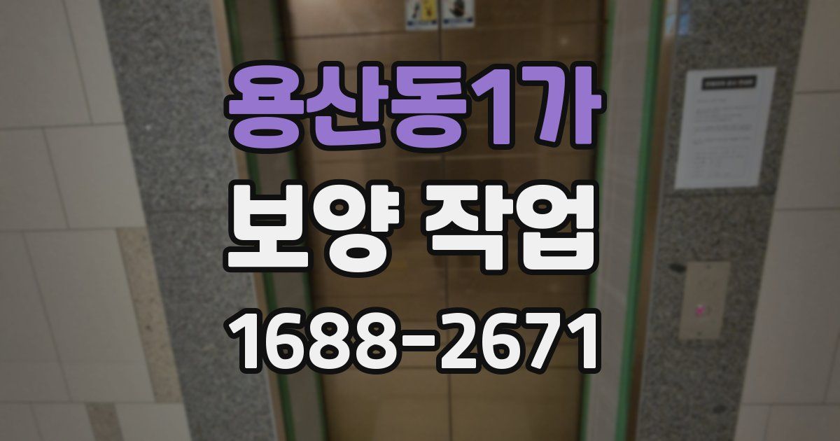 용산동1가 보양 작업