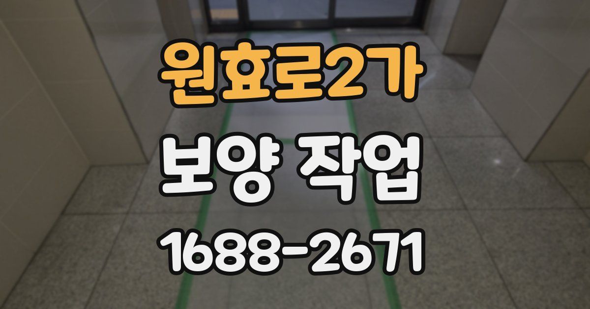 원효로2가 보양 작업