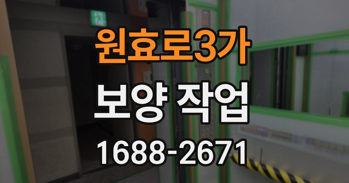 원효로3가 보양 작업