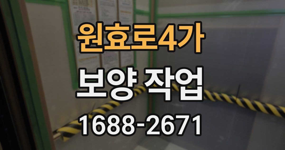 원효로4가 보양 작업