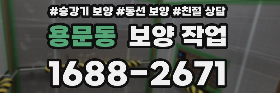용문동 보양 작업
