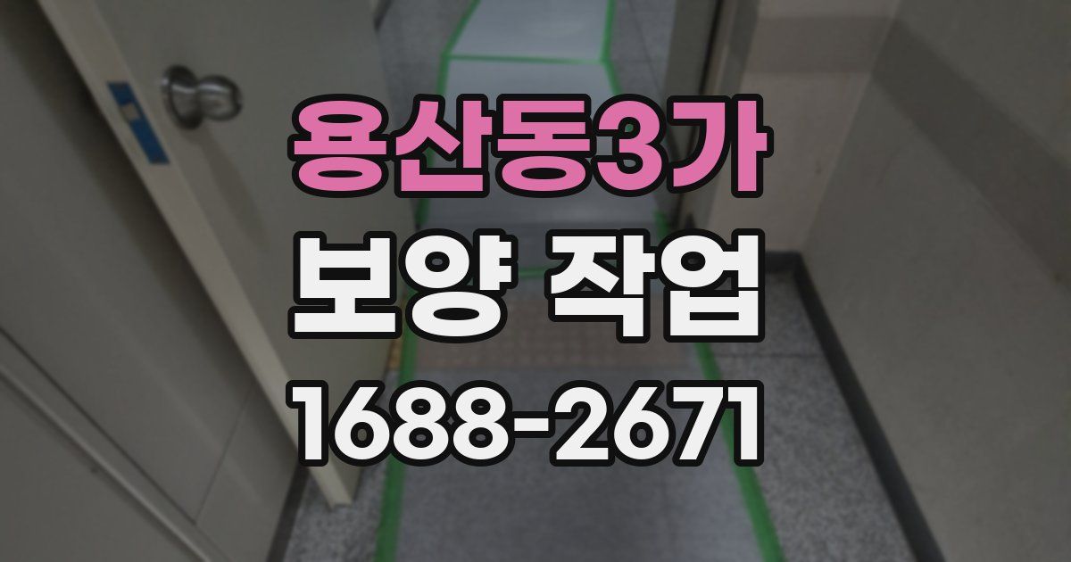 용산동3가 보양 작업