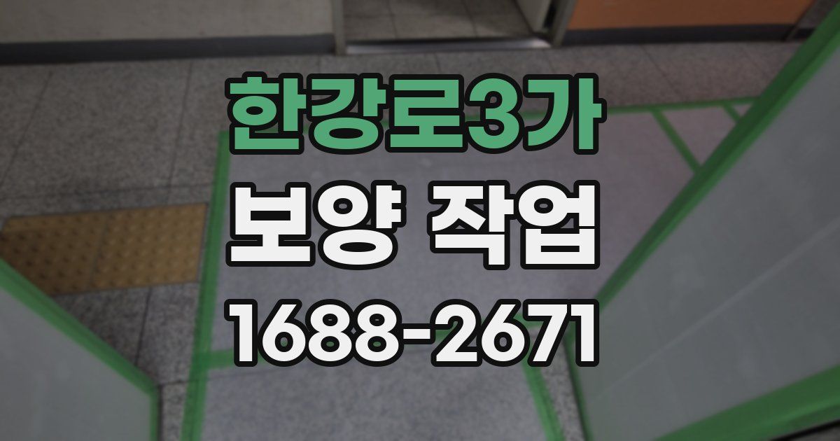 한강로3가 보양 작업