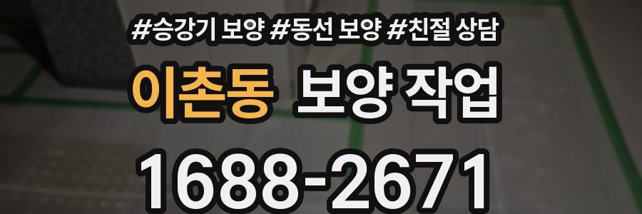 이촌동 보양 작업