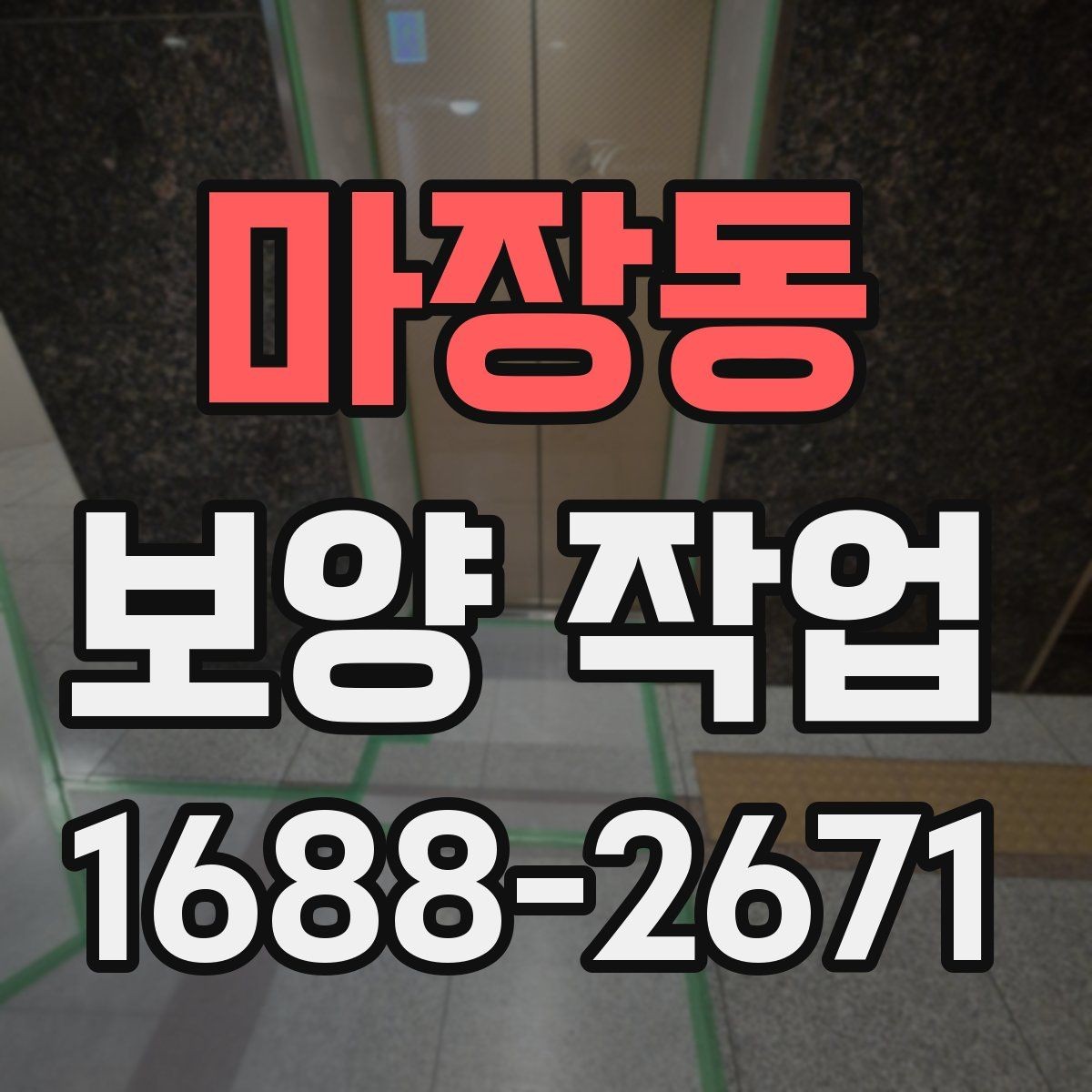 마장동 보양 작업 종류별 적용 범위 살펴보기